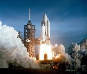 First launch of spaceshuttle