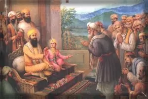 Kashmiri pundits meeting Guru TeghBahadur ji