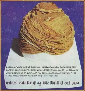 Original turban of Guru Gobing Singh Jee